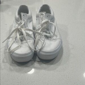 Vans Classic White Canvas Sneakers